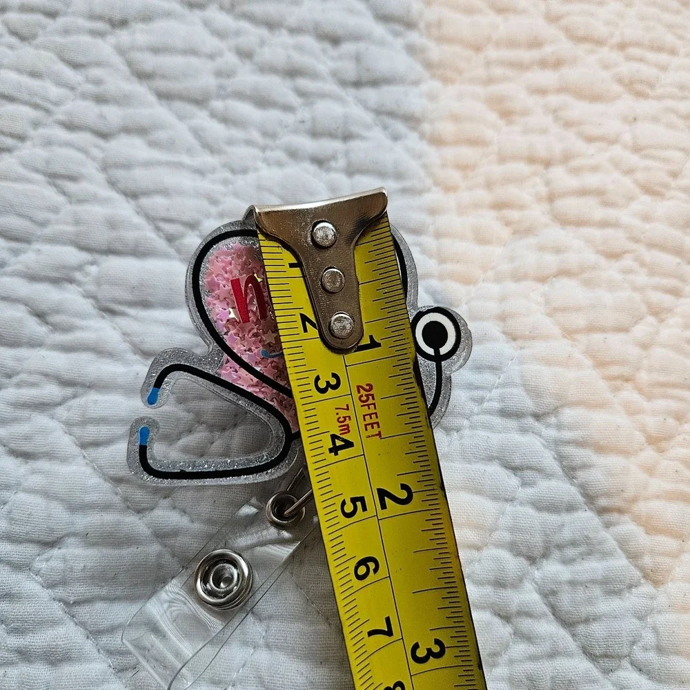 NURSE Retractable Pink Reel ID‎ Badge Holder (Nurse Life)